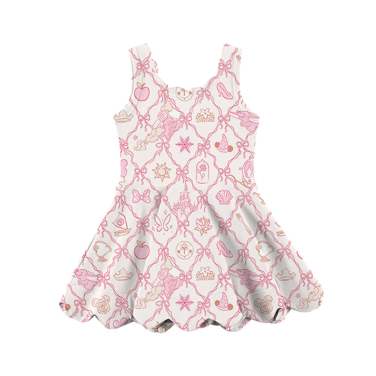 ADULT Scalloped Tank Dress - Pink Park Icons