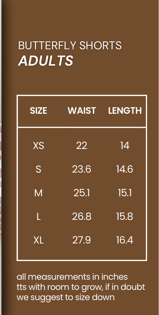 ADULT Butterfly Shorts - Enchanted Frames