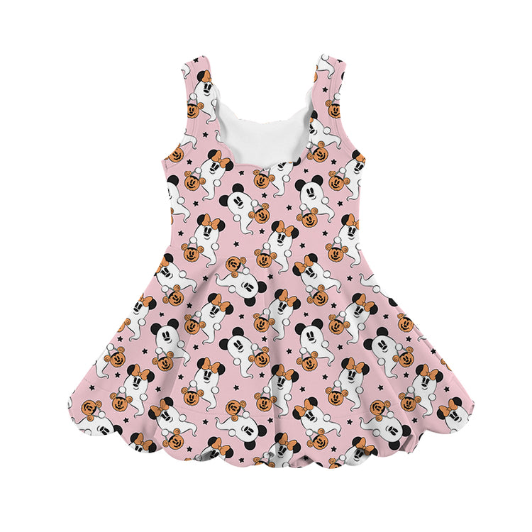 ADULT Scalloped Tank Dress - Ghouls in Pink