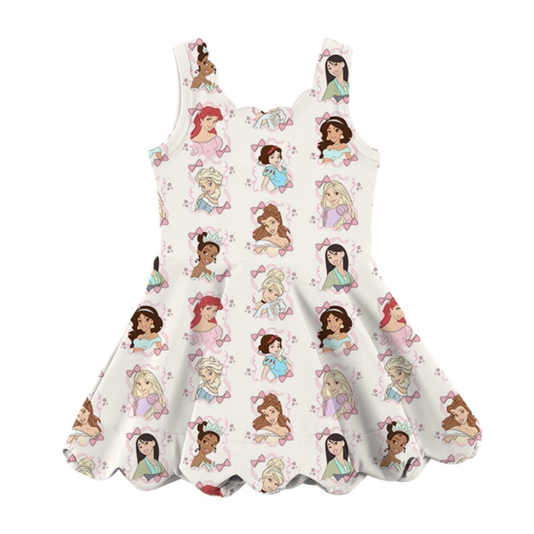 KIDS Scalloped Tank Dress - Pretty in Pink Princesses - PREORDER