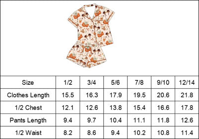 KIDS Bamboo Lounge Set - Pumpkin Spice - 9/8 processing start date