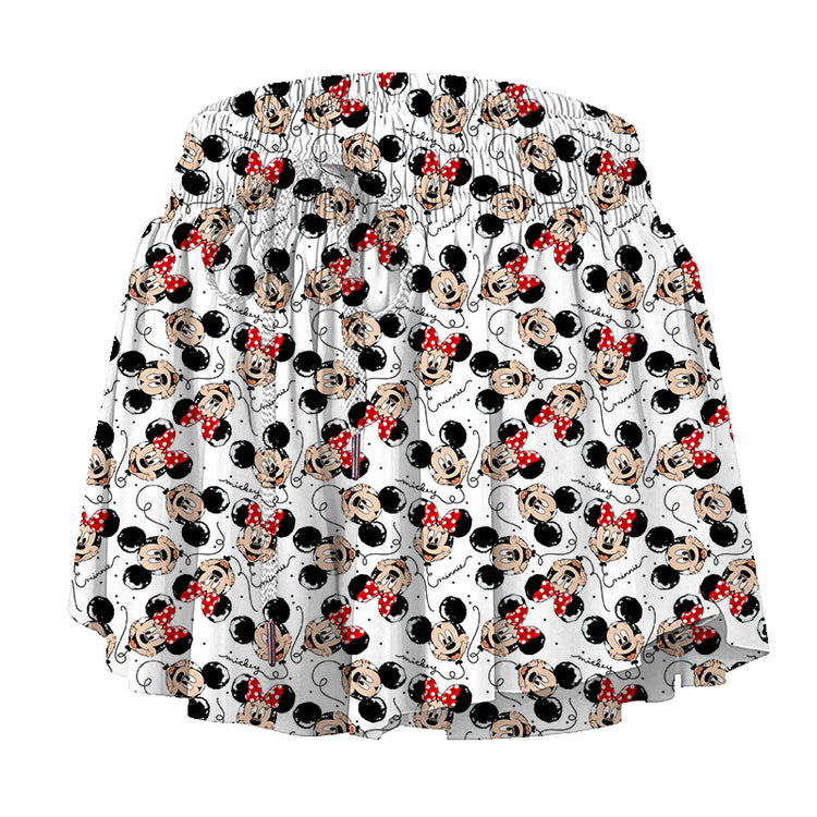 ADULT Butterfly Shorts - Main Street Balloons WHITE