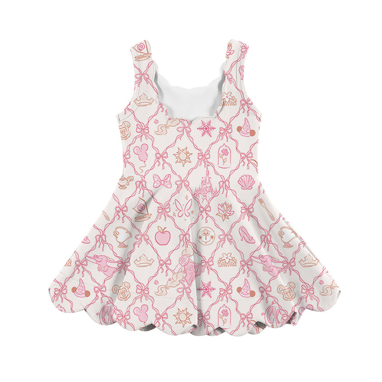 ADULT Scalloped Tank Dress - Pink Park Icons