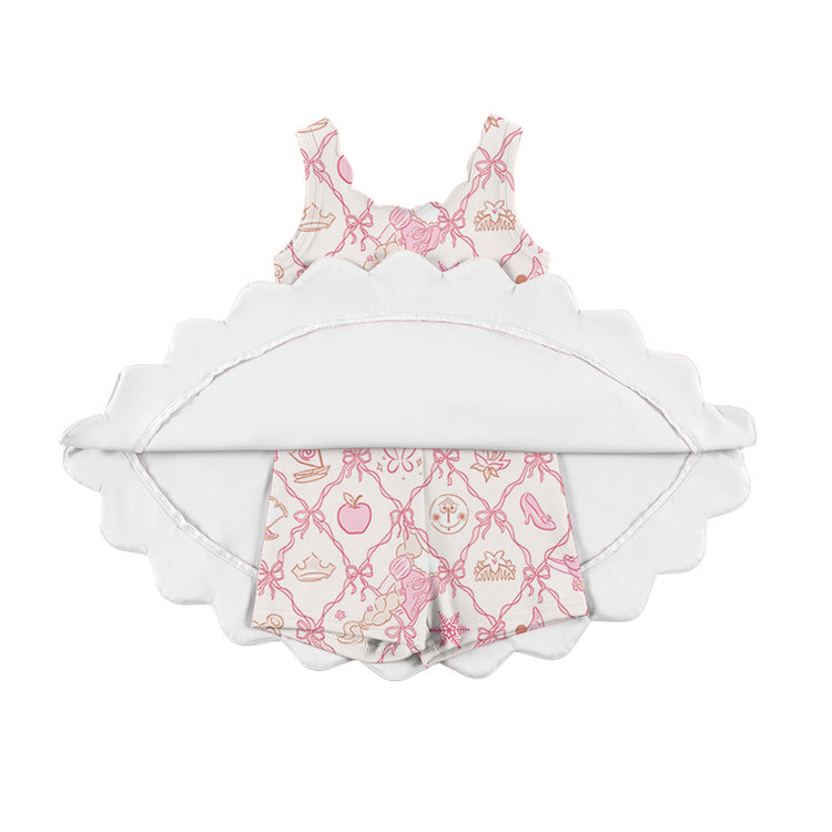 ADULT Scalloped Tank Dress - Pink Park Icons