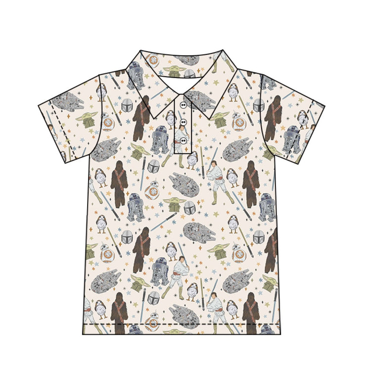 Boy's Performance Button Up - Boho Galaxy