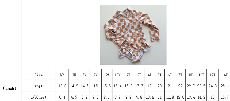 Rash Guard Swimsuit - Boho Checkers