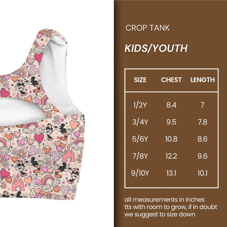 KIDS Crop Tank - Magic Mouse Pink