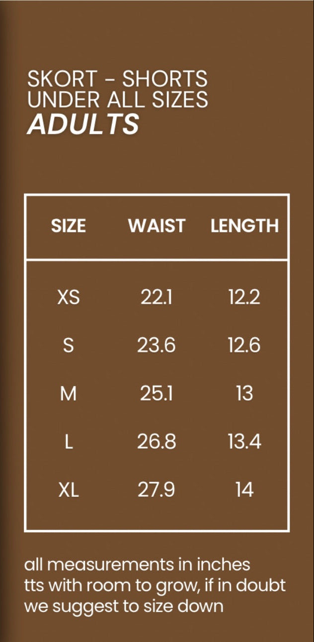 ADULT Mesh Skort - Sketchbook