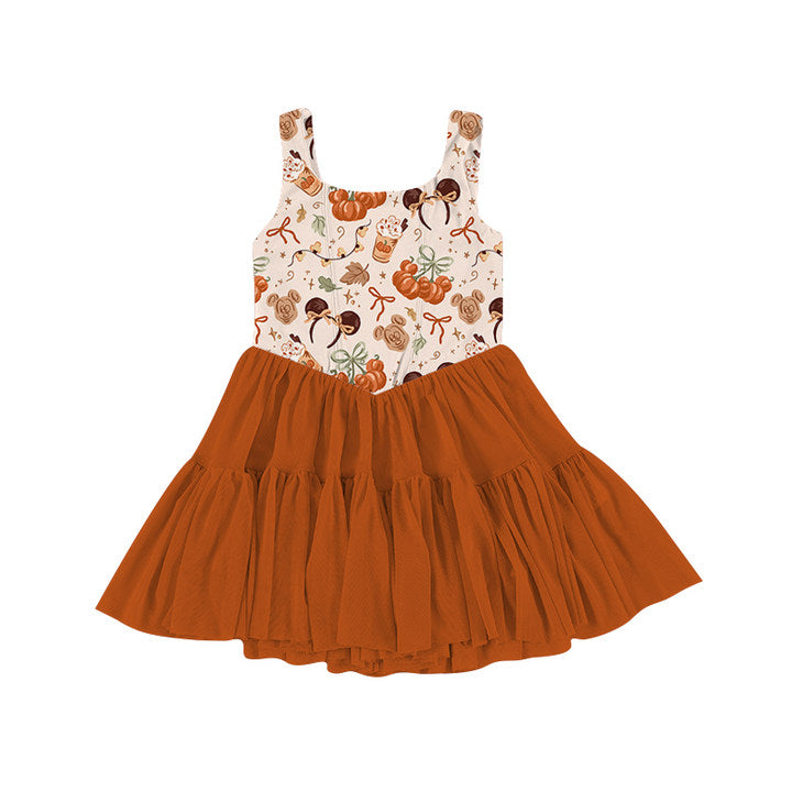 KIDS Mesh Dress - Pumpkin Spice