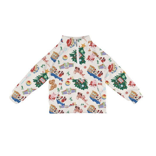 ADULT Quarter Zip Pullover - Holiday Toys PREORDER
