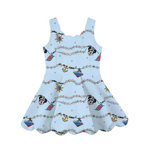 KIDS Scalloped Tank Dress - Cruise Beads