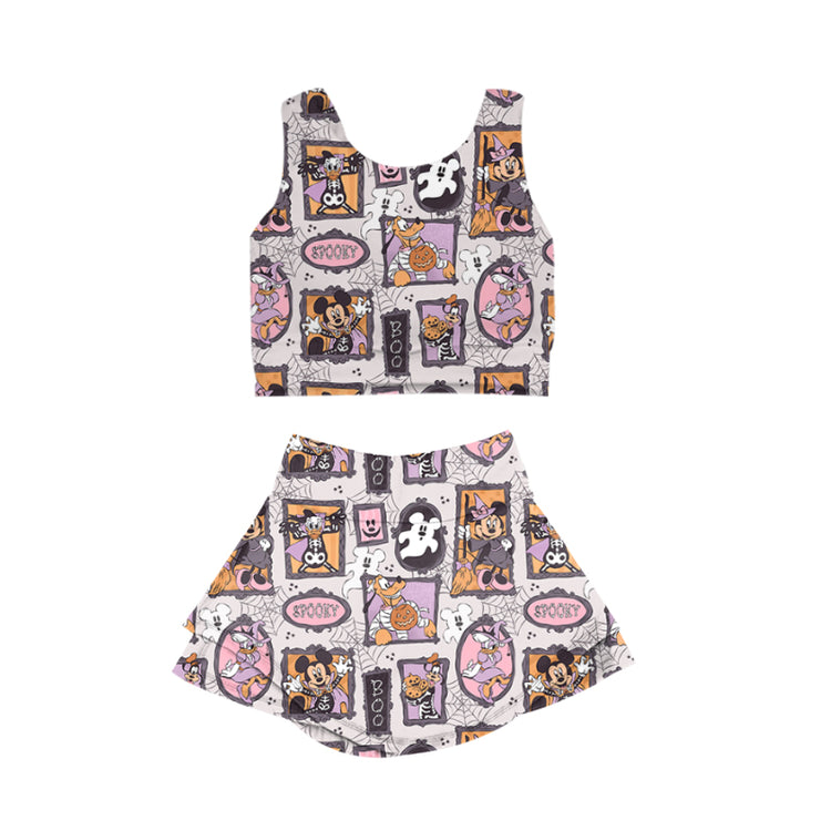 KIDS Crop + Skort Set - Not so Scary Six
