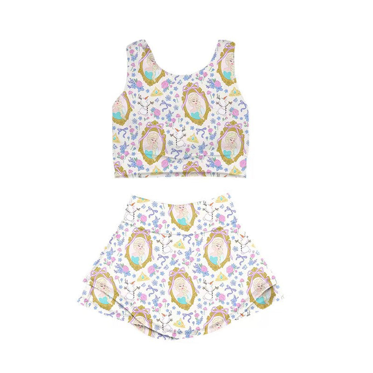 KIDS Crop + Skort Set - Ice Queen