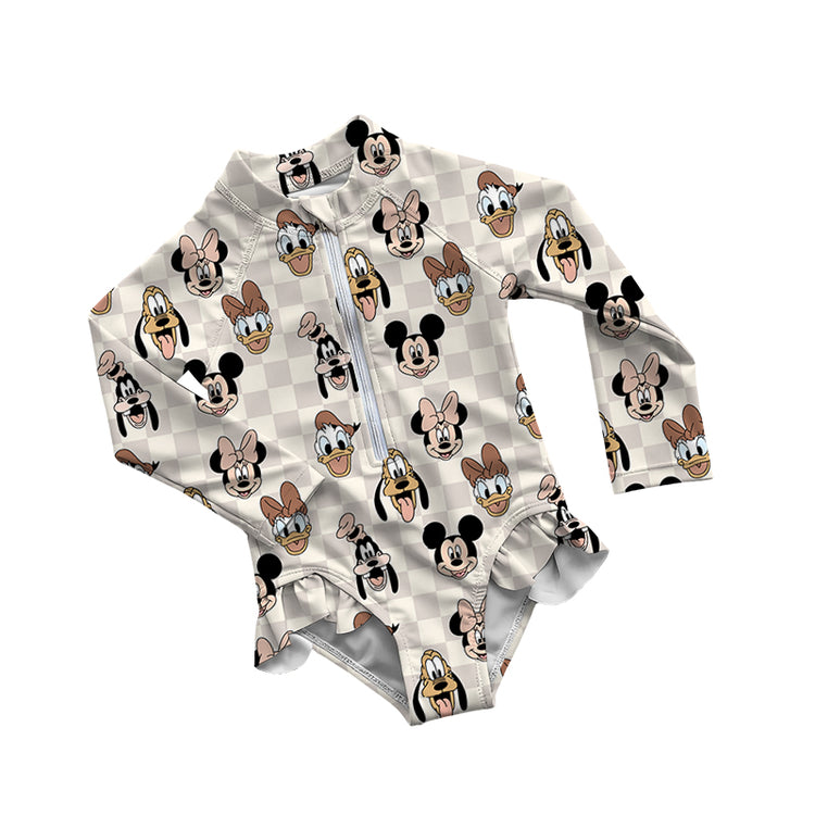 Rash Guard Swimsuit - Boho Checkers