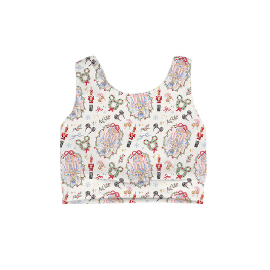 ADULT Crop Tank - Whimsy Christmas