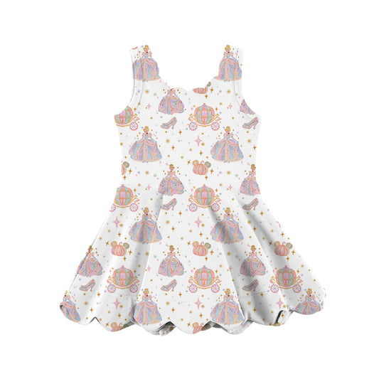 KIDS Scalloped Dress - Bibbidi Bobbed Blue PREORDER