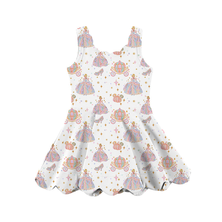 KIDS Scalloped Dress - Bibbidi Bobbed Blue PREORDER