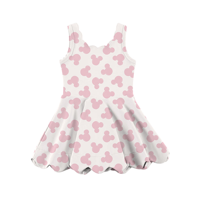 ADULT Scalloped Dress - Classic Pink PREORDER