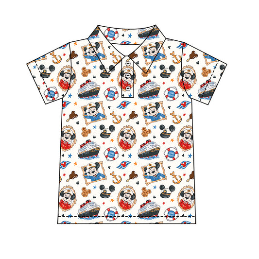 Boy's Performance Button Up - Cruise the Seas