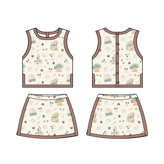 ADULT Colorblock Tank + Skort Set - Park Day CREAM (PREORDER)
