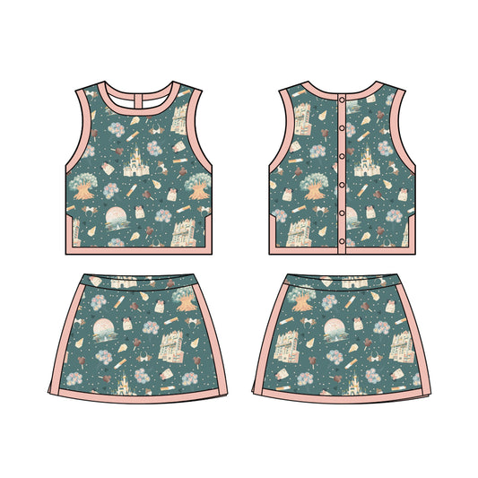ADULT Colorblock Tank + Skort Set - Park Day GREEN PREORDER