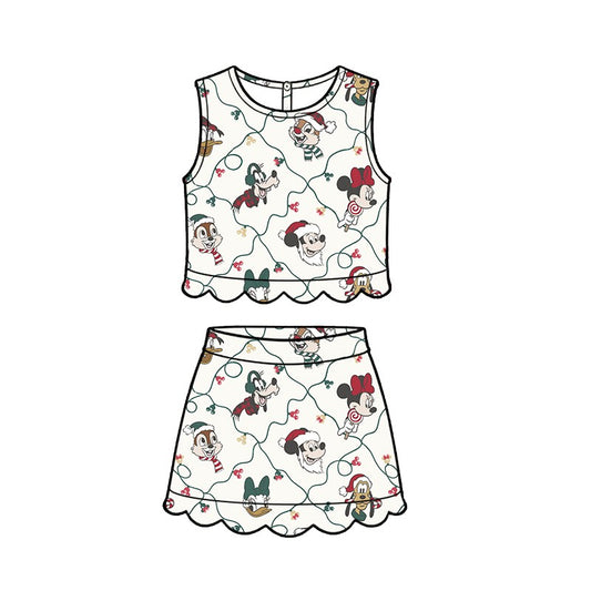 ADULT Scallop Set Tank + Skort - Tis the Season PREORDER