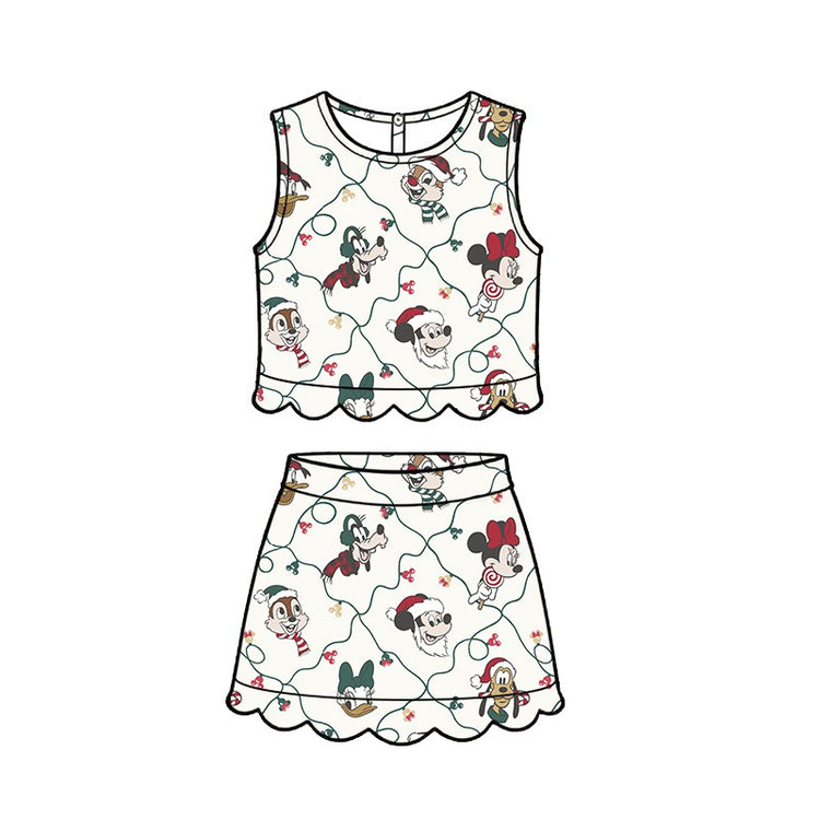 ADULT Scallop Set Tank + Skort - Tis the Season PREORDER