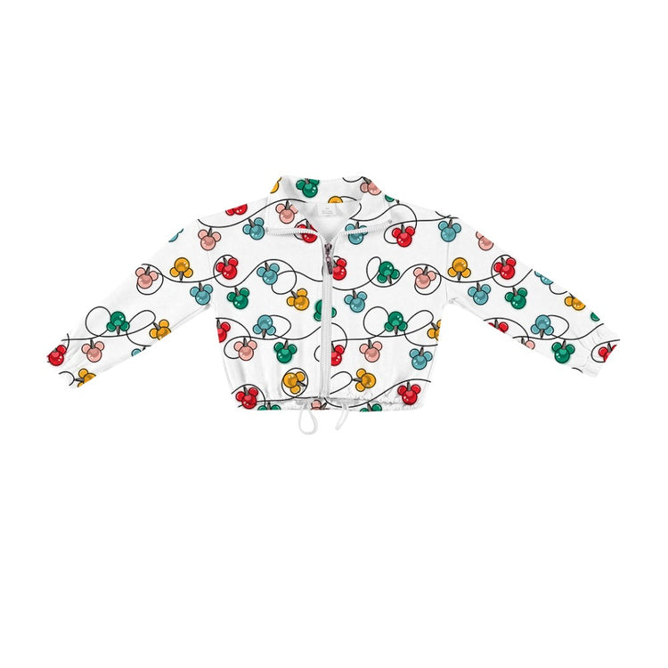 KIDS Zip Up Pullover - Merry Magic Lights PREORDER
