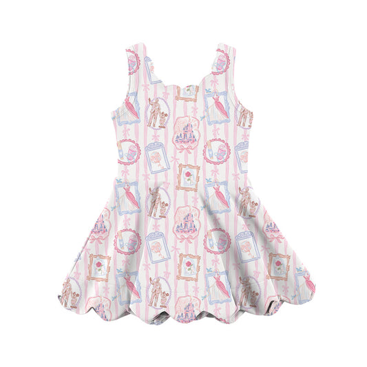 KIDS Scalloped Tank Dress - Whimsy Watercolor