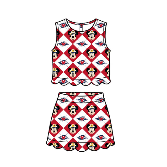 ADULT Scallop Set Tank + Skort - Cruise Checkers PREORDER