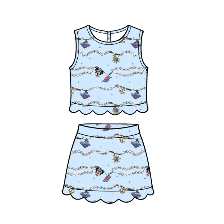 KIDS Scallop Tank + Skort Set - Cruise Beads PREORDER