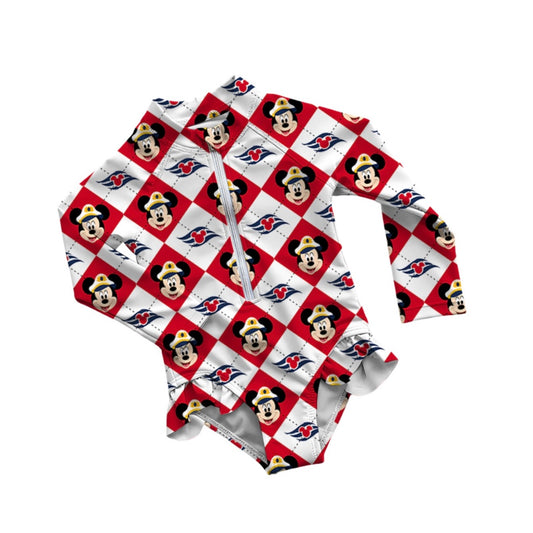 Rash Guard Swimsuit - Cruise Checkers