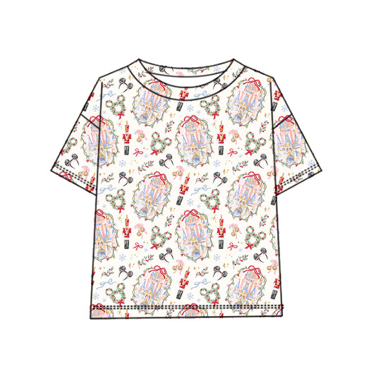 KIDS Oversized Tee - Whimsy Christmas