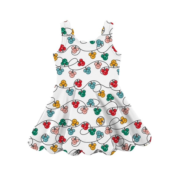 ADULT Scalloped Dress - Merry Magic Lights PREORDER