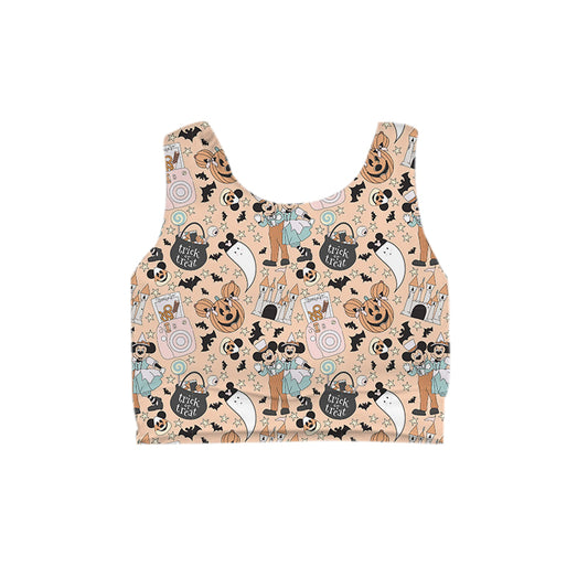 ADULT Crop Tank - Halloween Icons