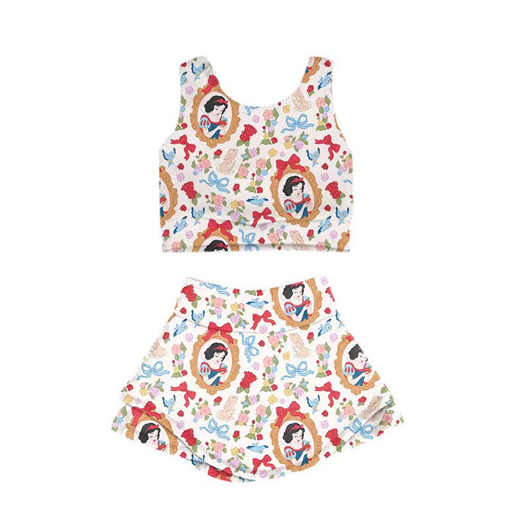 KIDS Crop + Skort Set - Fairest of them All