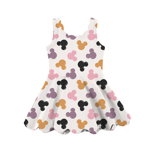 KIDS Scalloped Tank Dress - Spooky Magic Mouse