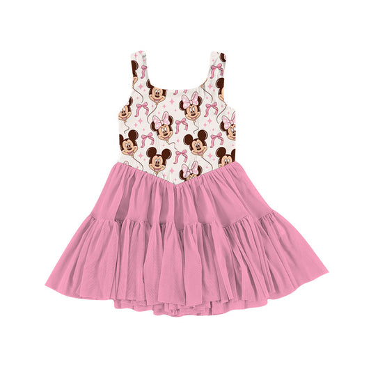 KIDS Mesh Tank Dress - Bows + Balloons