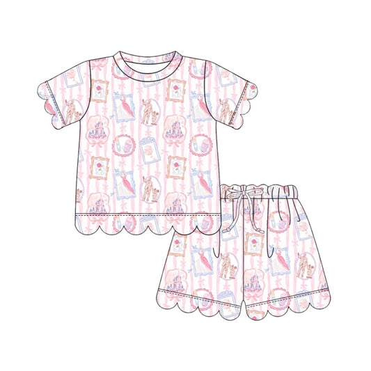 ADULT Scallop Tee + Shorts Set - Whimsy Watercolor