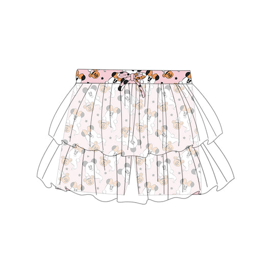 ADULT Mesh Magic Skort - Ghouls in Pink