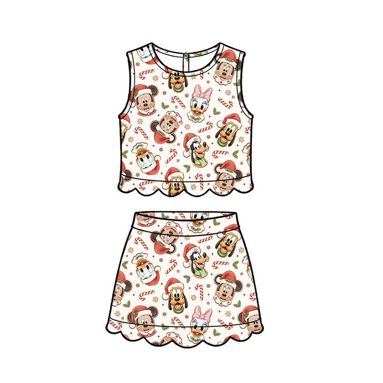 KIDS Scallop Tank + Skort Set - Classic 6 Cookies PREORDER