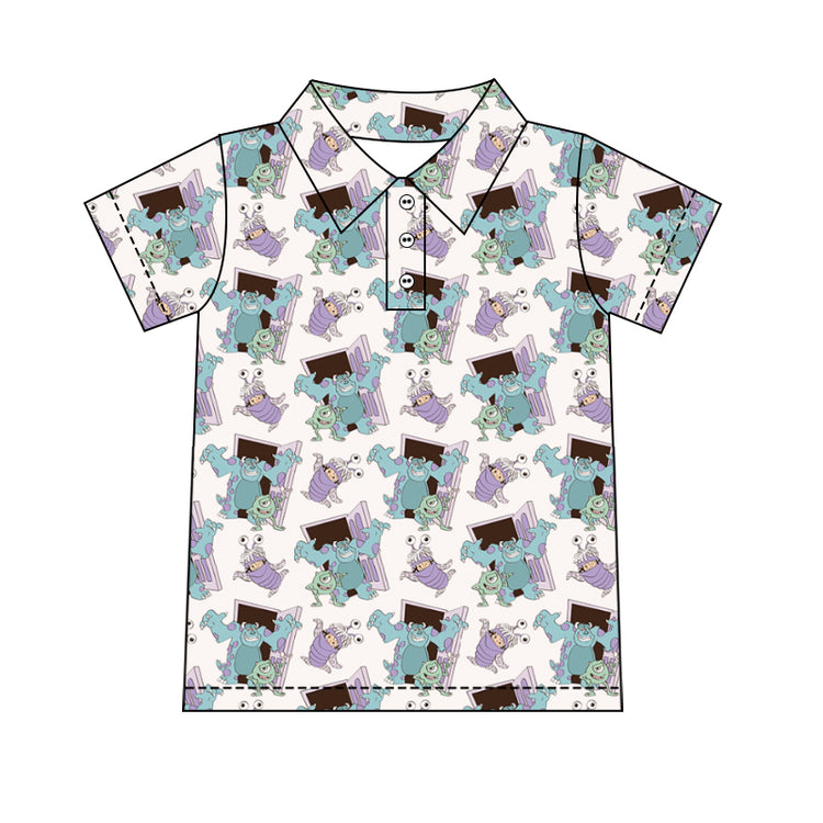 Boy's Performance Button Up - Monster Mashup