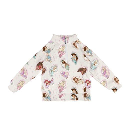 ADULT Zip Up Crop Cut Pullover - Enchanted Frames