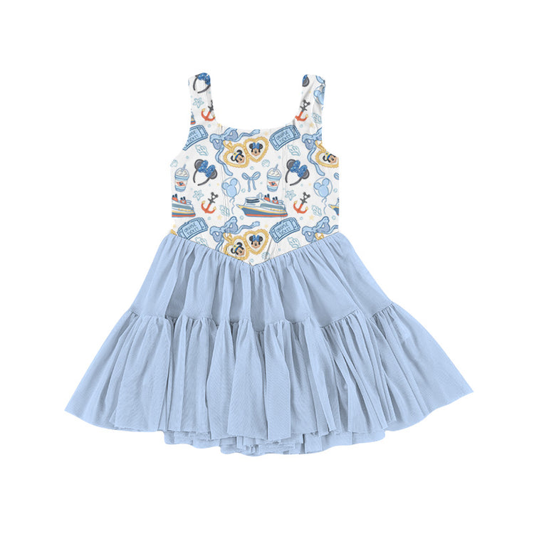 KIDS Mesh Tank Dress - Set Sail