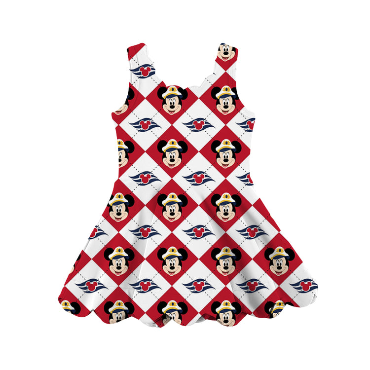 KIDS Scalloped Dress - Cruise Checkers PREORDER