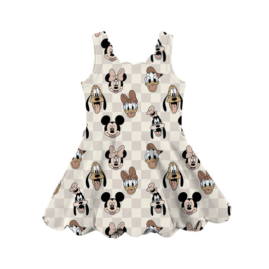 ADULT Scalloped Dress - Boho Checkers PREORDER