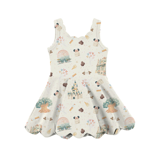 ADULT Scalloped Dress - Park Day CREAM (PREORDER)