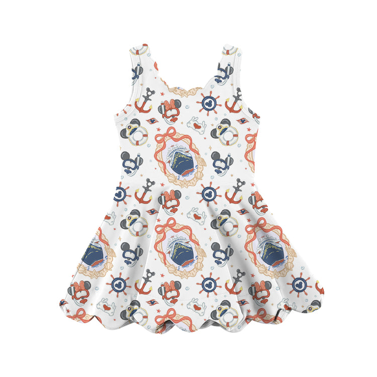 ADULT Scalloped Dress - Bon Voyage PREORDER