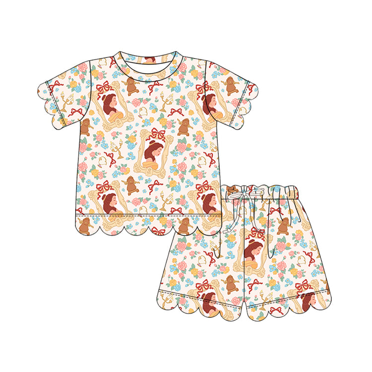 KIDS Scallop Tee + Shorts Set - Golden Girl PREORDER