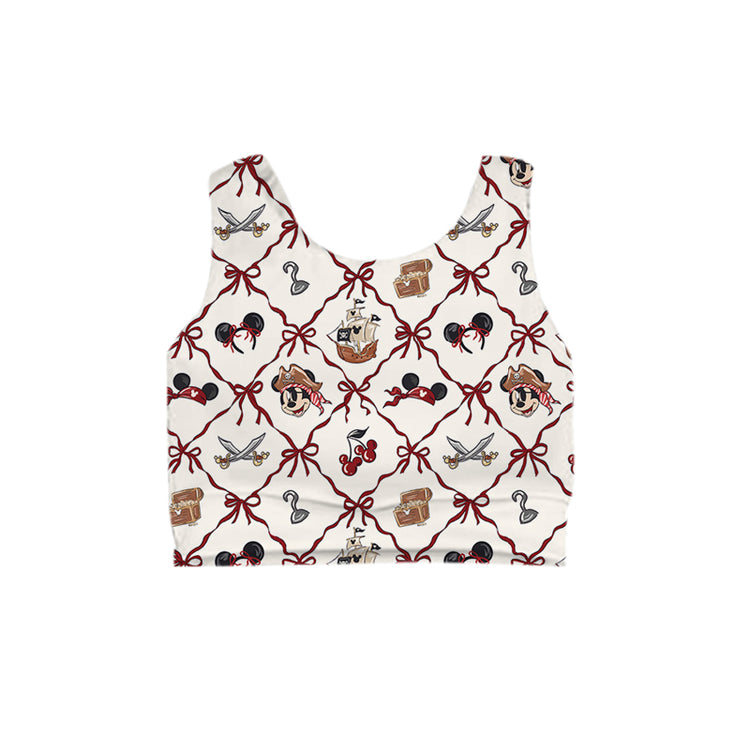KIDS Crop Tank - Pirate Bows